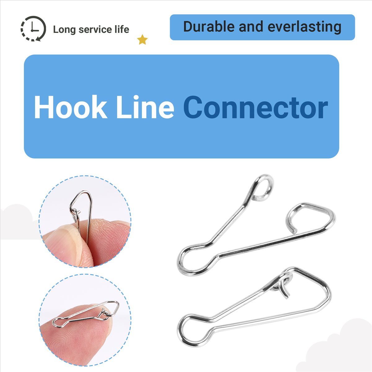 Carp Fishing Tackle - AD45 100Pcs Fishing Hooked Snap Links