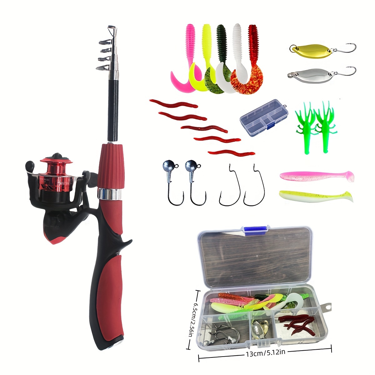 Fishing Equipment Online - 3 Piece Fishing Rod Set with