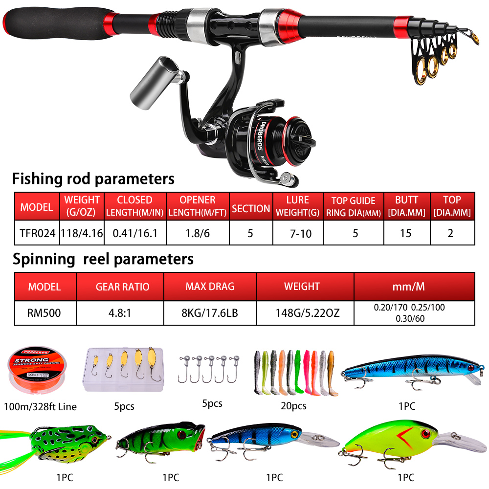 Proberos Fishing Pole Set Full - Fishing Equipment Online recension och pris