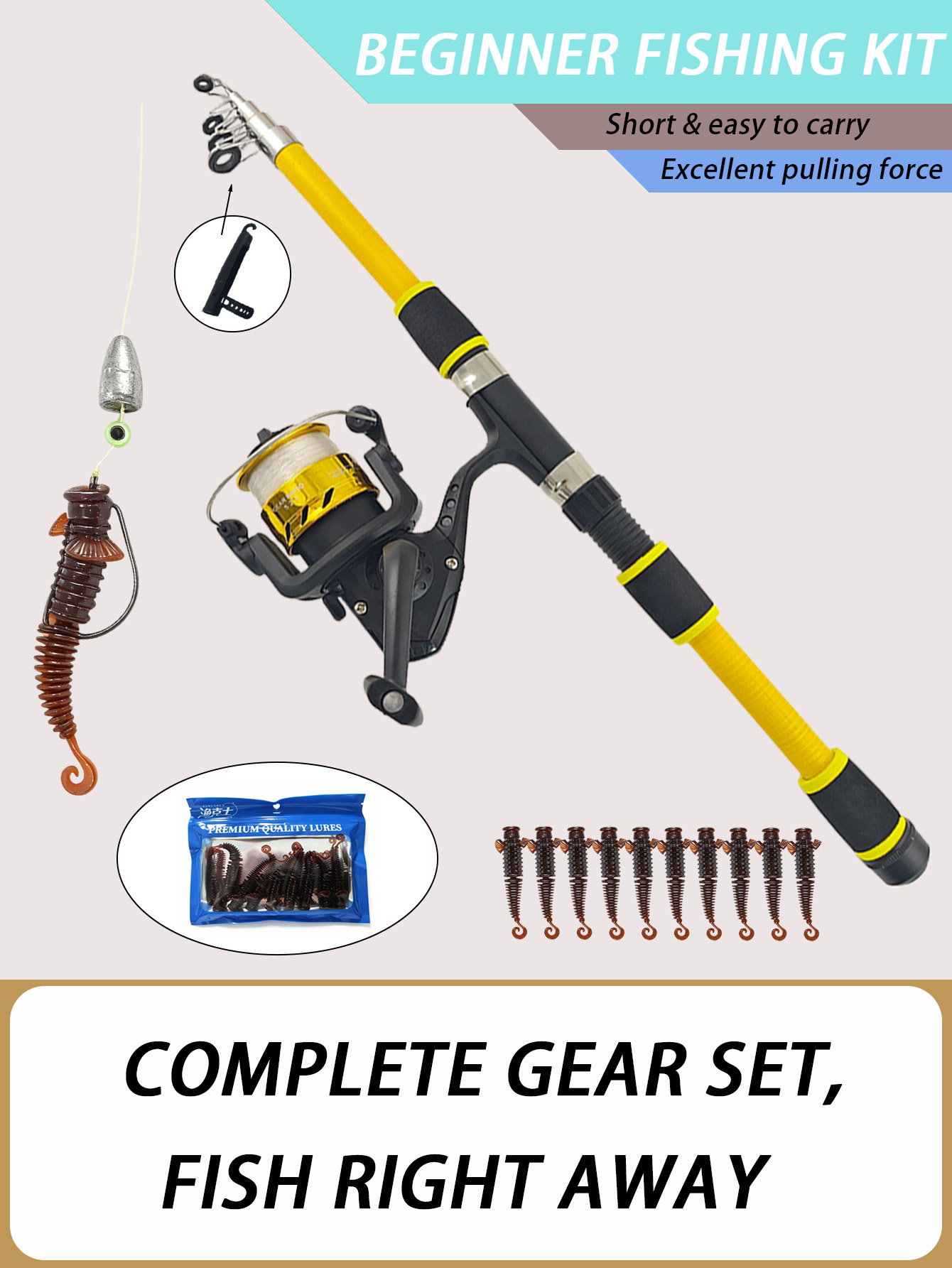 1.8m Telescopic Fishing Rod Co - Fishing Equipment Online recension och pris